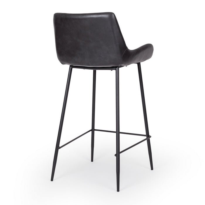 Vintage Barstool PU - Black - Paulas Home & Living