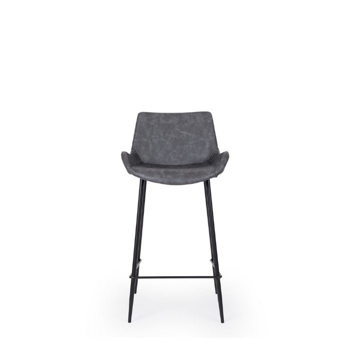 Vintage Barstool PU - Grey - Paulas Home & Living