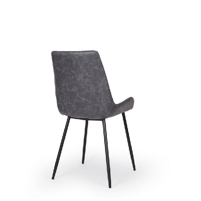 Vintage Dining Chair - Black or Grey PU - Paulas Home & Living
