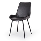 Vintage Dining Chair PU - Black - Paulas Home & Living