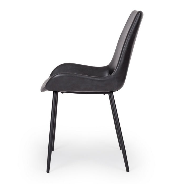 Vintage Dining Chair PU - Black - Paulas Home & Living