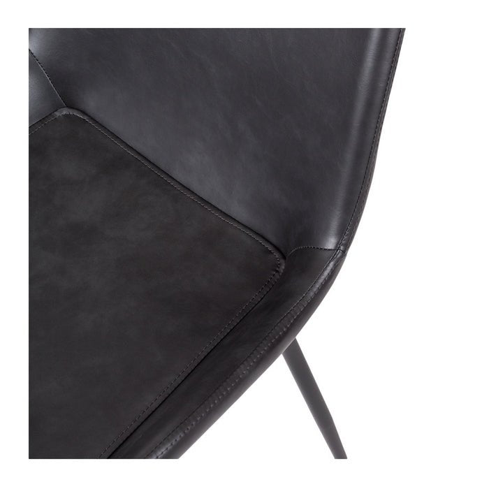 Vintage Dining Chair PU - Black - Paulas Home & Living
