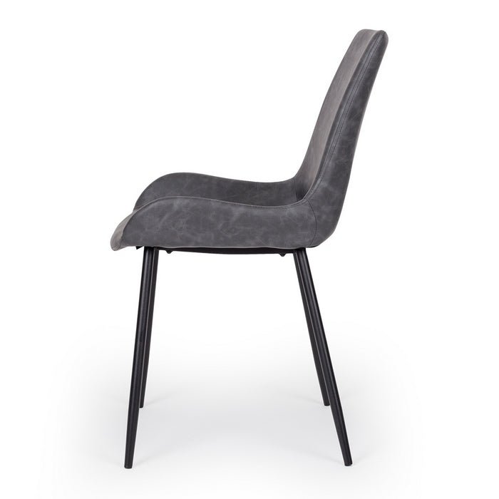 Vintage Dining Chair PU - Grey - Paulas Home & Living