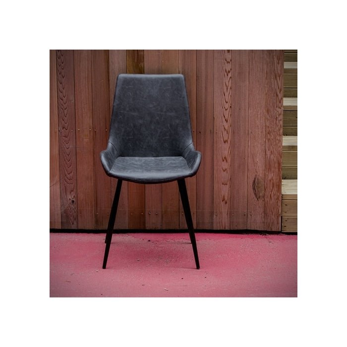 Vintage Dining Chair PU - Grey - Paulas Home & Living