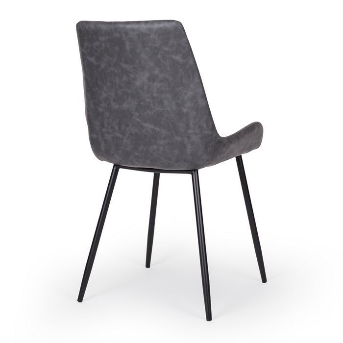 Vintage Dining Chair PU - Grey - Paulas Home & Living