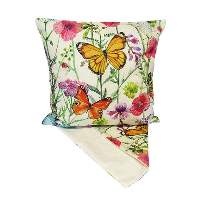 Wildflower & Butterfly Cushion - Paulas Home & Living