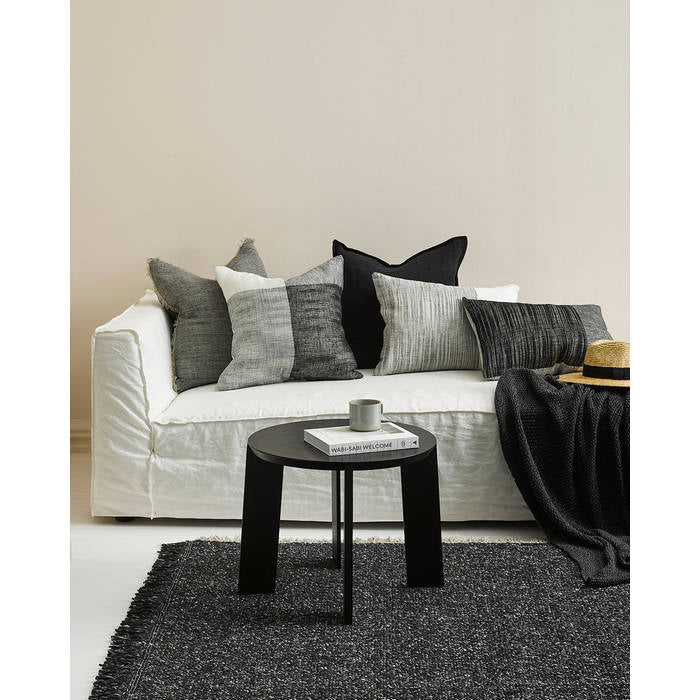 Wilson Black/Ecru Cushion (Linen/Cotton) - Paulas Home & Living