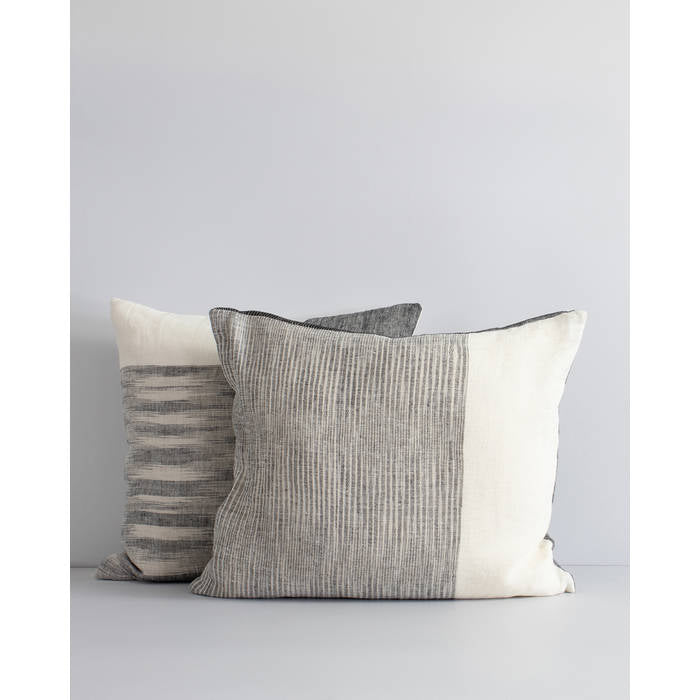 Wilson Black/Ecru Cushion (Linen/Cotton) - Paulas Home & Living