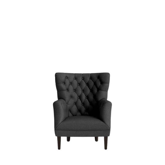 Wingback Occasional Chair – Charcoal Fabric - Paulas Home & Living