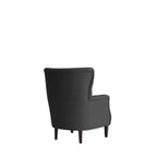 Wingback Occasional Chair – Charcoal Fabric - Paulas Home & Living
