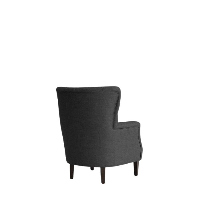 Wingback Occasional Chair – Charcoal Fabric - Paulas Home & Living