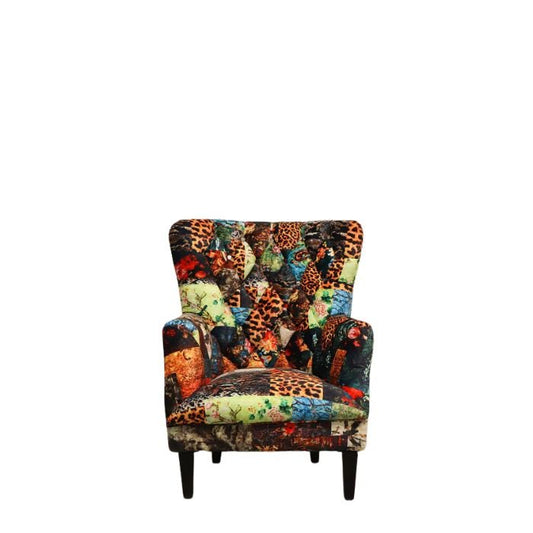 Wingback Occasional Chair – Digit Print fabric - Paulas Home & Living