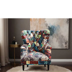 Wingback Occasional Chair – Digit Print fabric - Paulas Home & Living