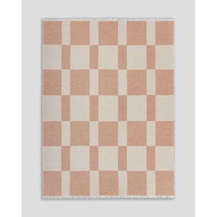 Winton Coral Throw (Wool/Cotton Mix) - Paulas Home & Living
