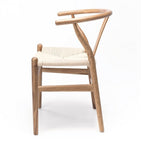 Wishbone Dining Chair - Natural with Natural Seat - crafted in OAK - Paulas Home & Living