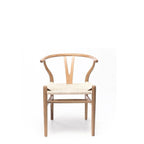 Wishbone Dining Chair - Natural with Natural Seat - crafted in OAK - Paulas Home & Living