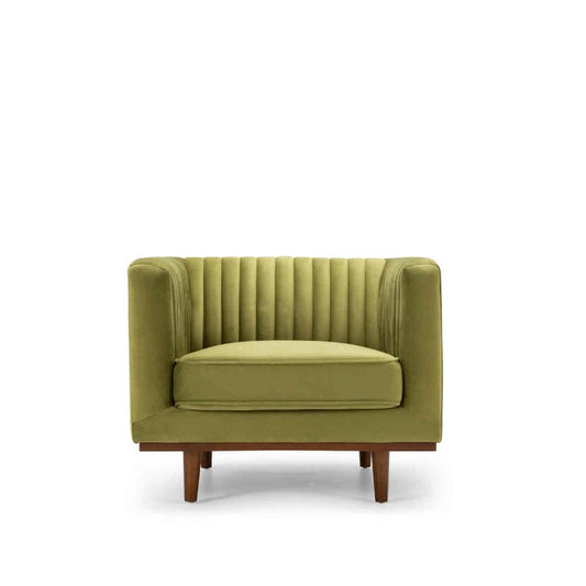 Madison Armchair Chair Velvet - Greenery