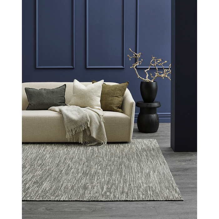 Abbas Floor Rug - Gravel (100% Wool) - Paulas Home & Living