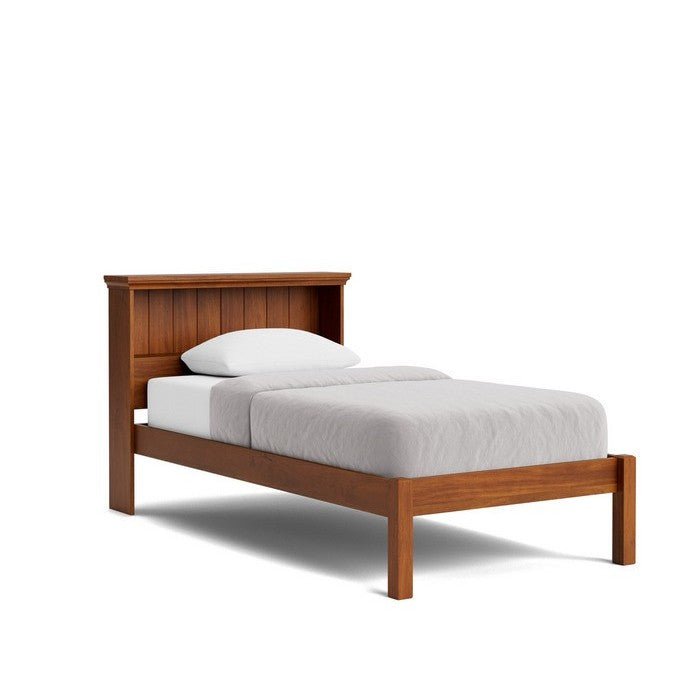 Adventure Slatframe Bed - Low Foot with Headend shelf - Single to King Single - Paulas Home & Living