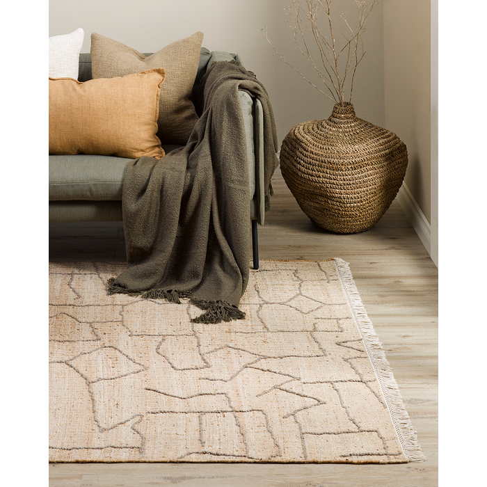 Agros Floor Rug - Straw (Jute Blend) - Paulas Home & Living