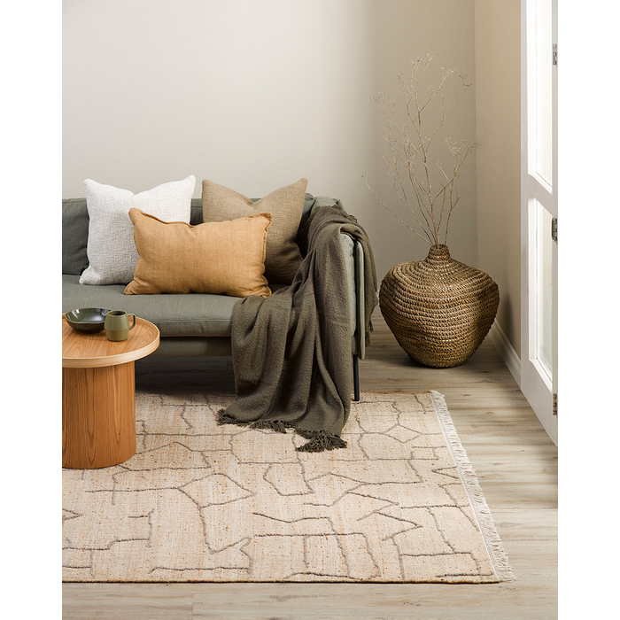 Agros Floor Rug - Straw (Jute Blend) - Paulas Home & Living