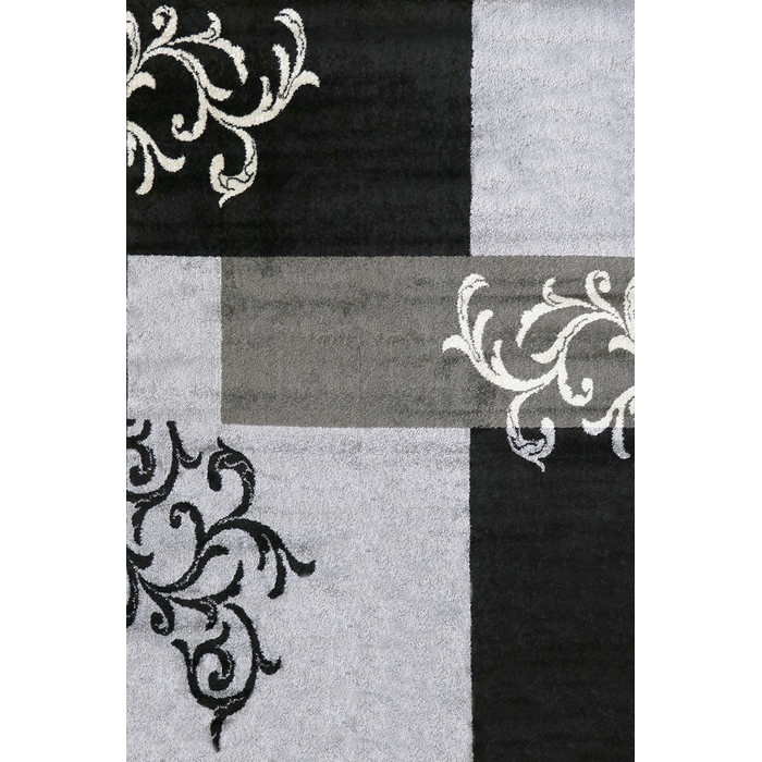 Alyssa Floor Rug - Black/Grey Multi (100% Polypropylene) - Paulas Home & Living