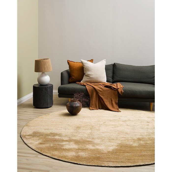 Anchorage Floor Round Rug - Sand Dune (Jute/Bamboo Silk) - Paulas Home & Living