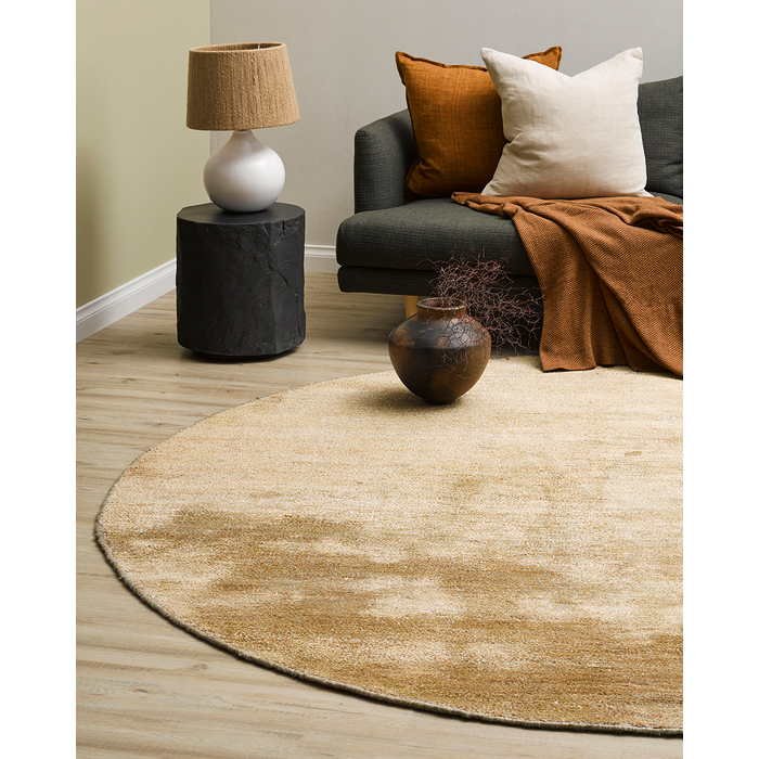 Anchorage Floor Round Rug - Sand Dune (Jute/Bamboo Silk) - Paulas Home & Living