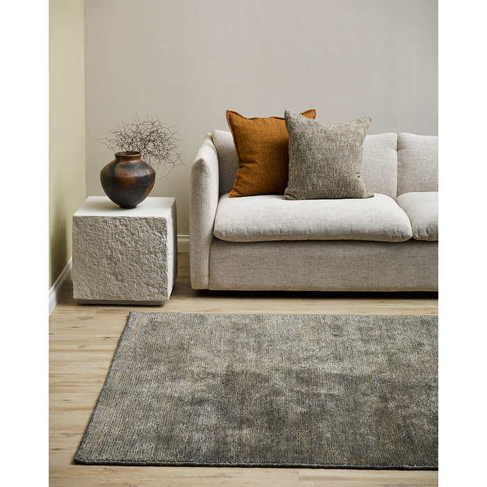 Anchorage Floor Rug - Gravel (Jute/Bamboo Silk) - Paulas Home & Living