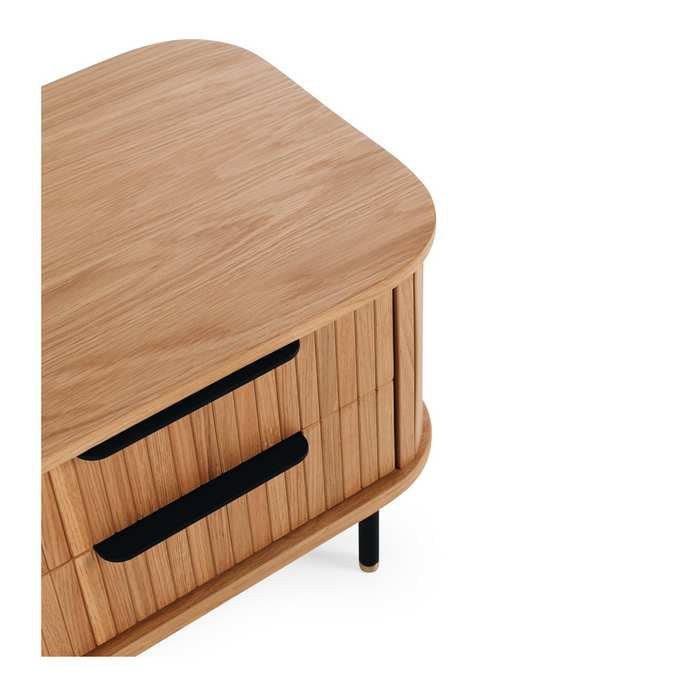 Anders Bedside Cabinet - 2 Drawer (Natural Oak) - Paulas Home & Living