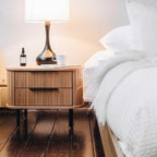 Anders Bedside Cabinet - 2 Drawer (Natural Oak) - Paulas Home & Living