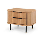 Anders Bedside Cabinet - 2 Drawer (Natural Oak) - Paulas Home & Living