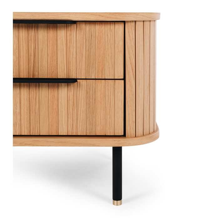 Anders Bedside Cabinet - 2 Drawer (Natural Oak) - Paulas Home & Living