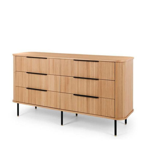 Anders Dresser - 6 Drawer (Natural Oak) - Paulas Home & Living