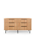 Anders Dresser - 6 Drawer (Natural Oak) - Paulas Home & Living