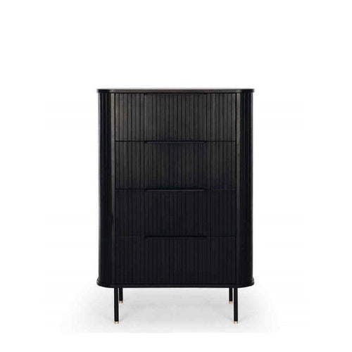 Anders Tallboy - 4 Drawer (Black Oak) - Paulas Home & Living