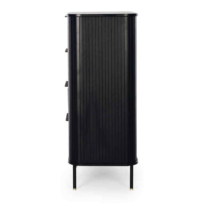 Anders Tallboy - 4 Drawer (Black Oak) - Paulas Home & Living