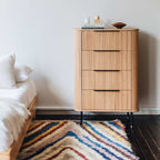 Anders Tallboy - 4 Drawer (Natural Oak) - Paulas Home & Living