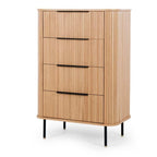 Anders Tallboy - 4 Drawer (Natural Oak) - Paulas Home & Living