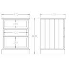 Andorra Bedside 3 Drawer - Paulas Home & Living