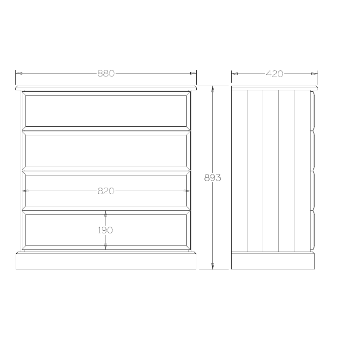 Andorra Tallboy 4 Drawer - Paulas Home & Living