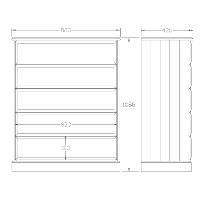 Andorra Tallboy 5 Drawer - Paulas Home & Living