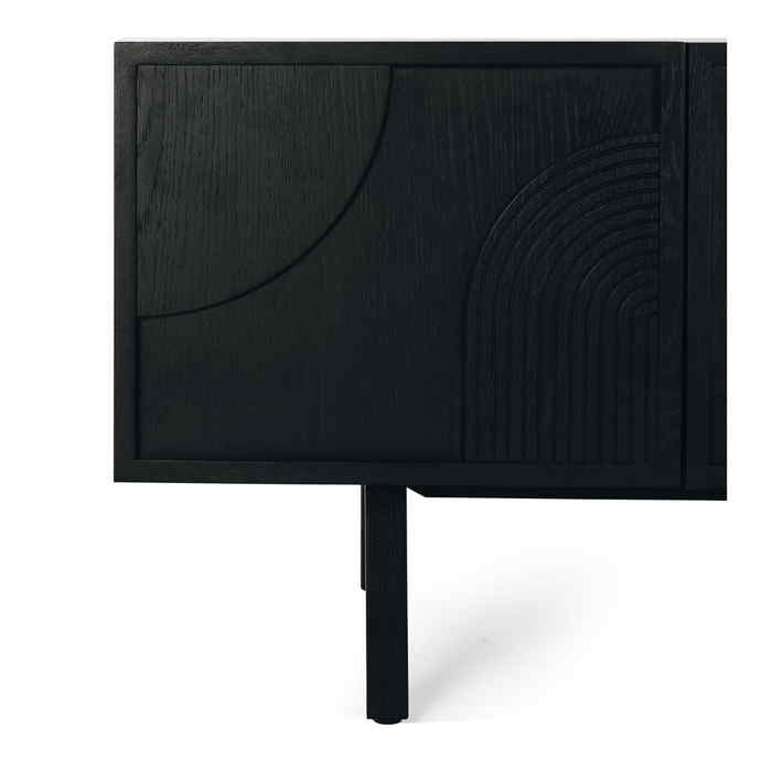 Arc TV Stand - Black Oak - Paulas Home & Living