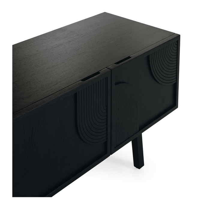 Arc TV Stand - Black Oak - Paulas Home & Living