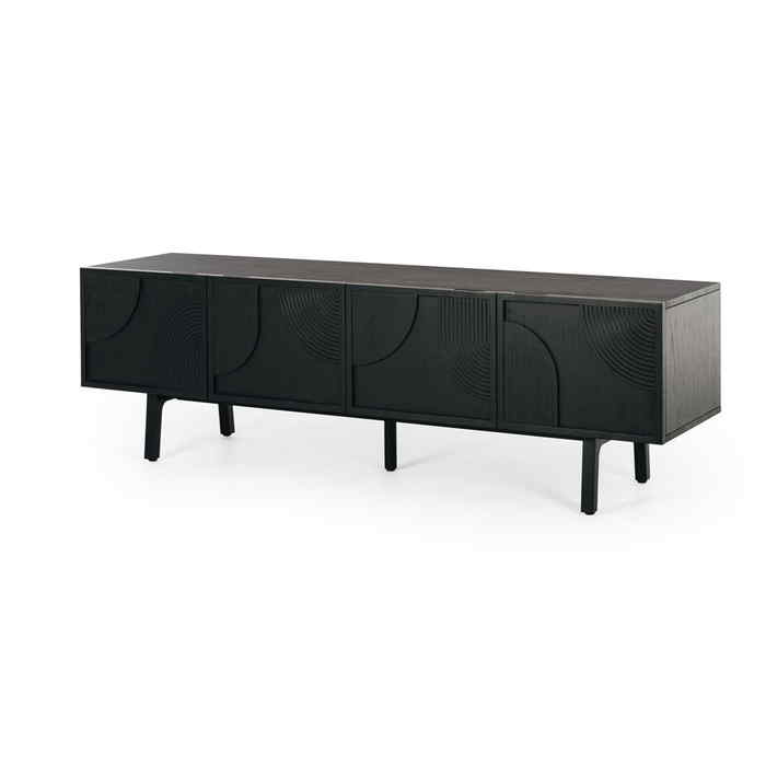 Arc TV Stand - Black Oak - Paulas Home & Living
