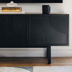 Arc TV Stand - Black Oak - Paulas Home & Living