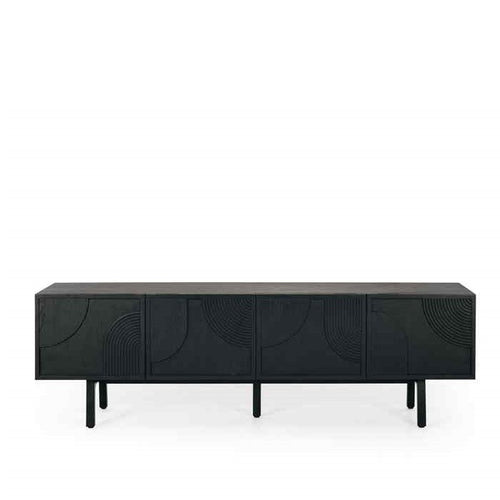 Arc TV Stand - Black Oak - Paulas Home & Living