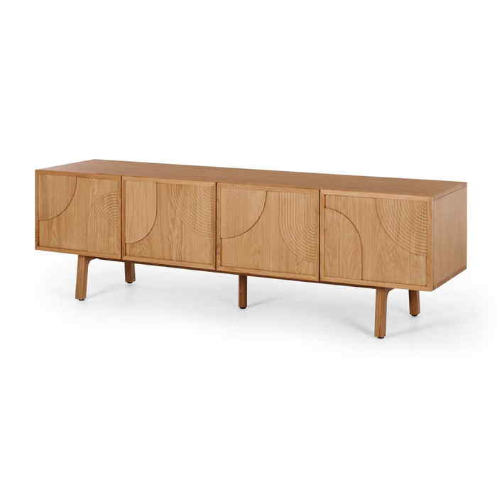 Arc TV Stand - Natural Oak - Paulas Home & Living