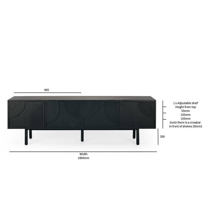 Arc TV Stand - Natural Oak - Paulas Home & Living