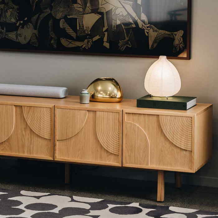 Arc TV Stand - Natural Oak - Paulas Home & Living